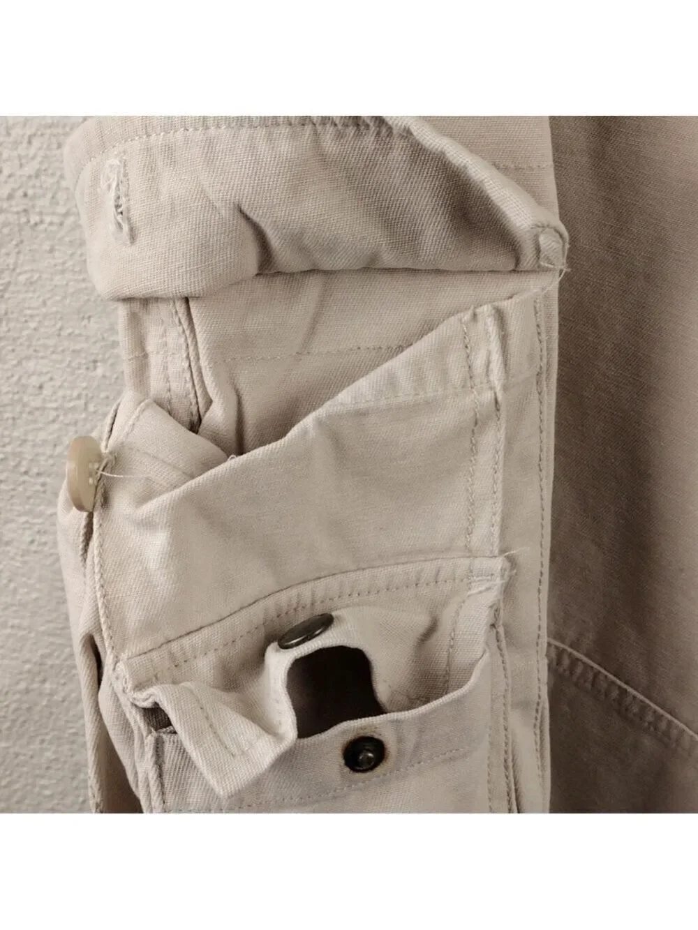 Swiss Cross Tan High Waist Eight Pocket Zipper Front Closure Cargo Shorts